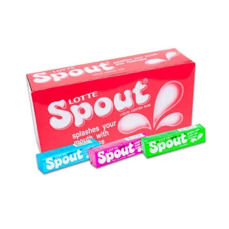Spout chewing gum